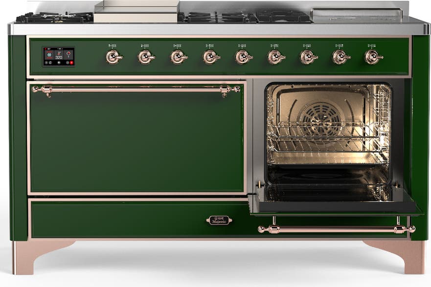 Ilve UM60FSQNR3EGP Emerald Green With Copper Trim, Natural Gas