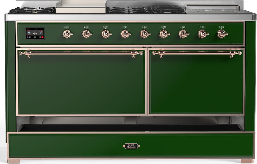 Ilve UM60FSQNR3EGP Emerald Green With Copper Trim, Natural Gas