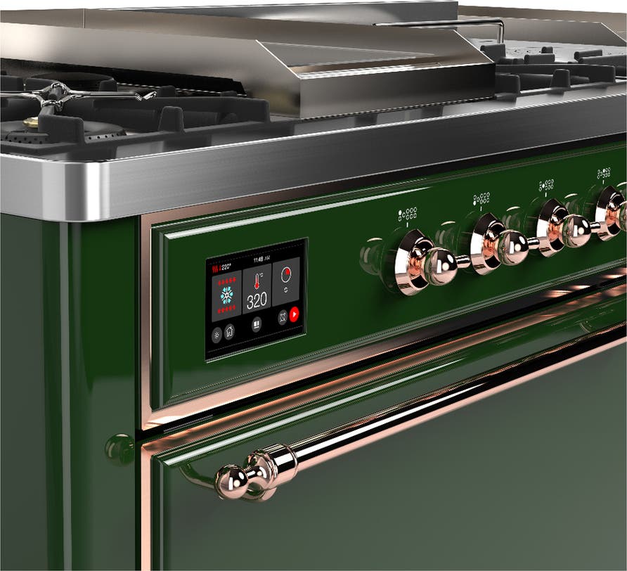 Ilve UM60FSQNR3EGP Emerald Green With Copper Trim, Natural Gas