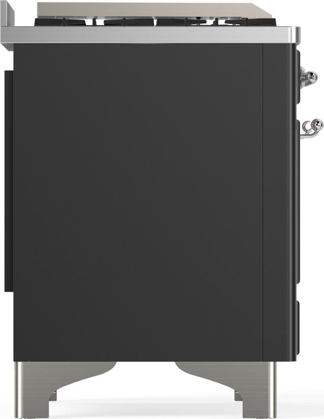 Ilve UM60FSQNR3MGC Matte Graphite With Chrome Trim, Natural Gas