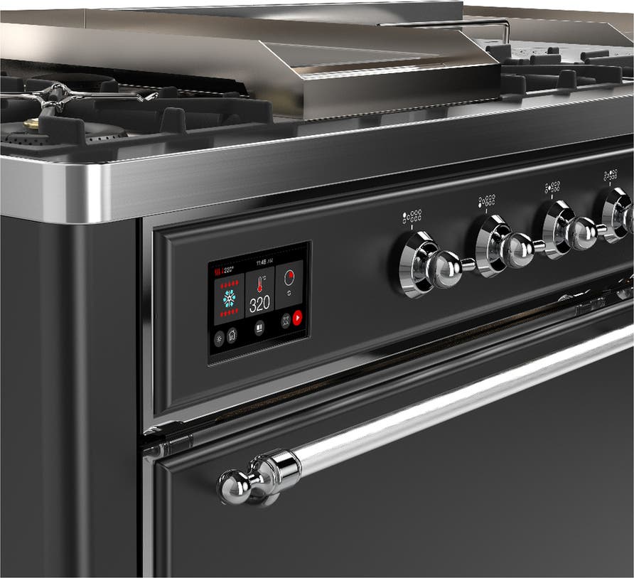 Ilve UM60FSQNR3MGCLP Matte Graphite With Chrome Trim, Liquid Propane