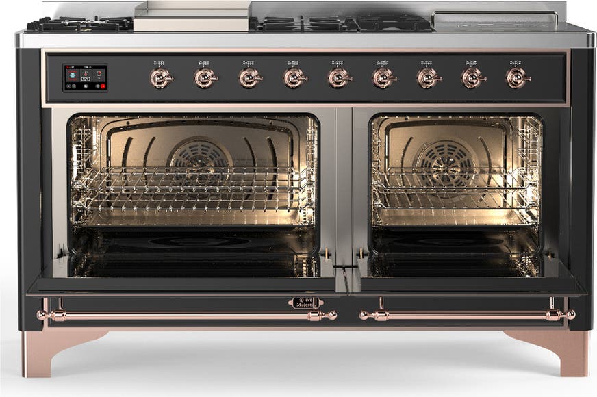 Ilve UM60FSQNR3MGP Matte Graphite With Copper Trim, Natural Gas