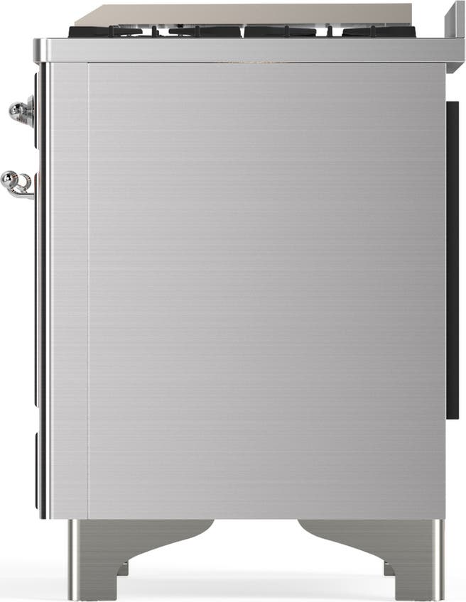 Ilve UM60FSQNR3SSC Stainless Steel With Chrome Trim, Natural Gas