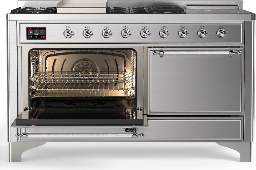 Ilve UM60FSQNR3SSCLP Stainless Steel With Chrome Trim, Liquid Propane