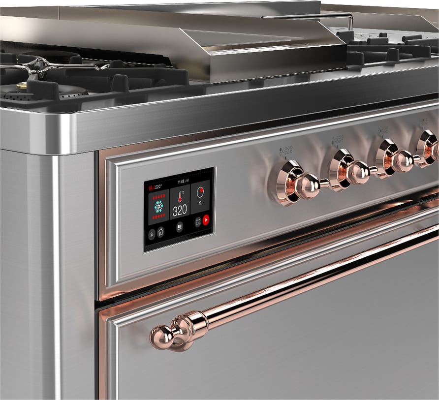 Ilve UM60FSQNR3SSPLP Stainless Steel With Copper Trim, Liquid Propane