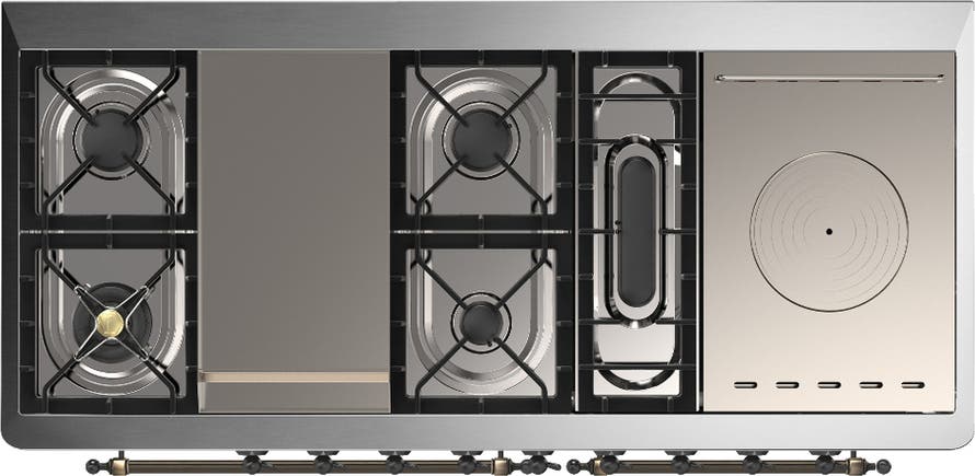 Ilve UM60FSQNR3WHBLP White With Burnished Trim, Liquid Propane