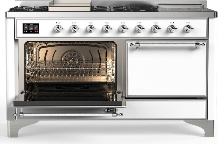 Ilve UM60FSQNR3WHCLP White With Chrome Trim, Liquid Propane
