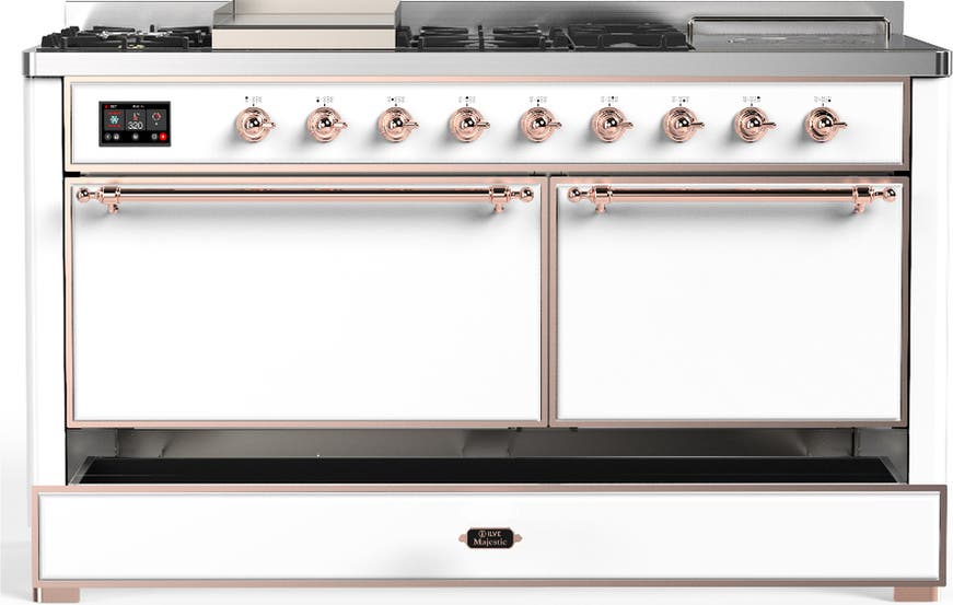 Ilve UM60FSQNR3WHP White With Copper Trim, Natural Gas