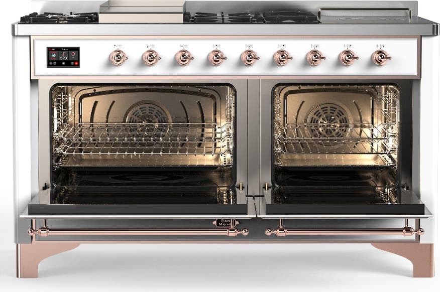 Ilve UM60FSQNR3WHPLP White With Copper Trim, Liquid Propane