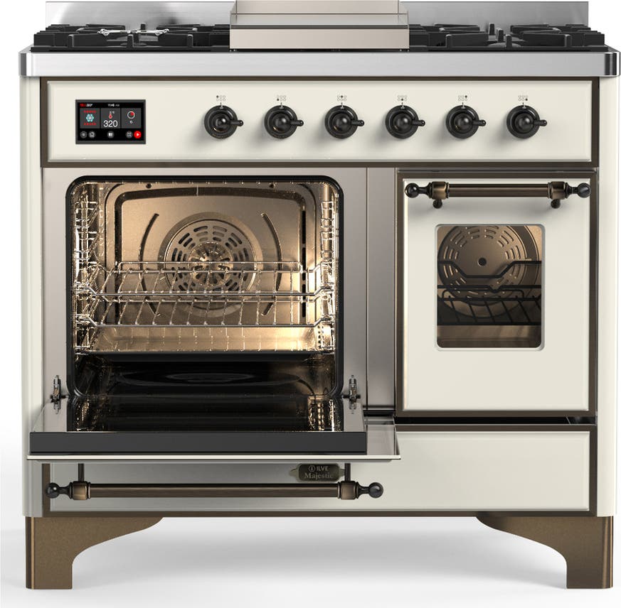 Ilve UMD40FNR3AWB Antique White With Burnished Trim, Natural Gas