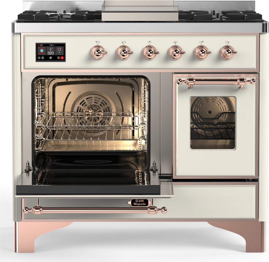Ilve UMD40FNR3AWP Antique White With Copper Trim, Natural Gas