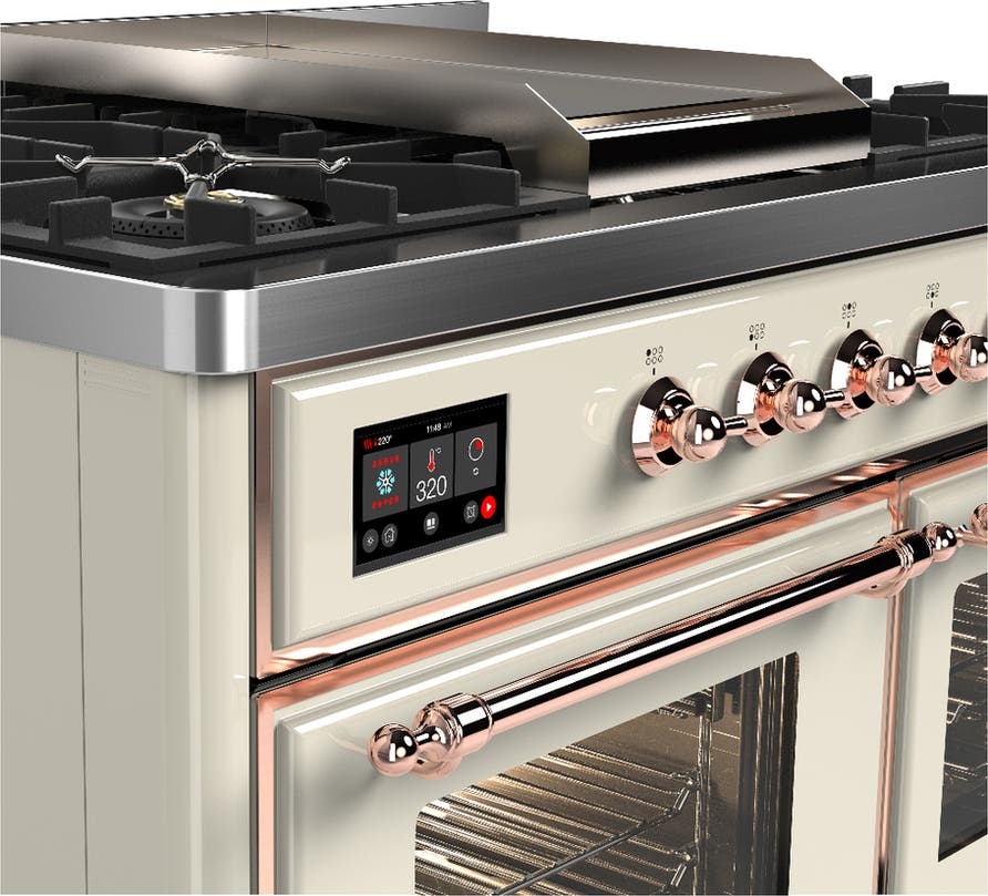 Ilve UMD40FNR3AWPLP Antique White With Copper Trim, Liquid Propane