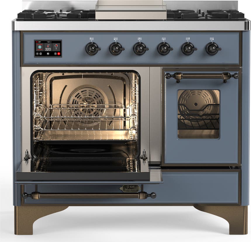 Ilve UMD40FNR3BGBLP Blue Grey With Burnished Trim, Liquid Propane
