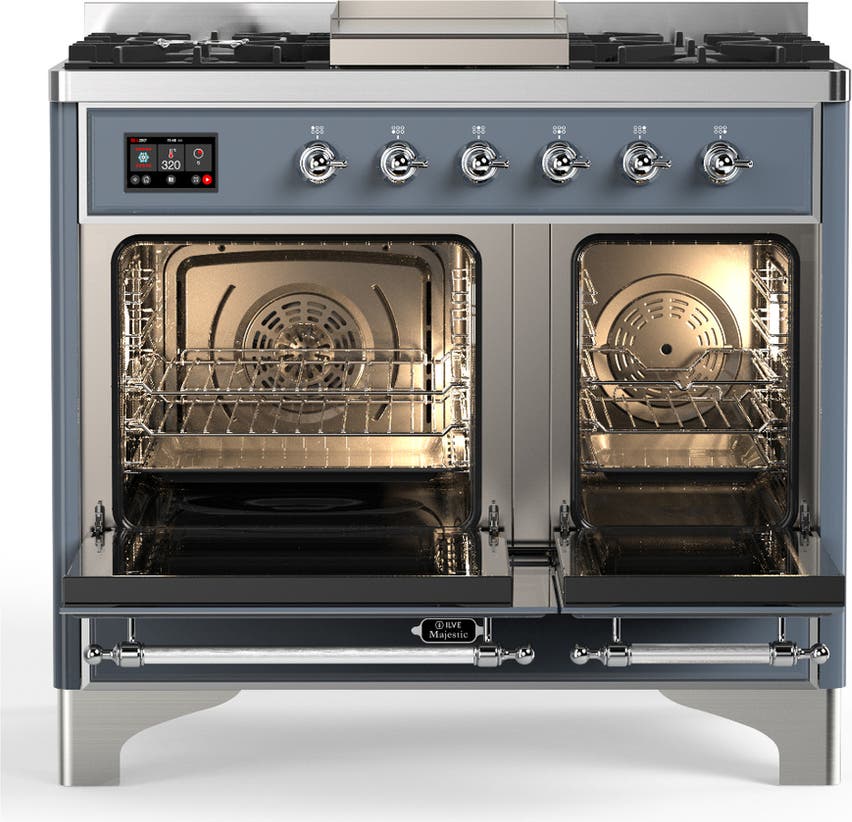 Ilve UMD40FNR3BGC Blue Grey With Chrome Trim, Natural Gas
