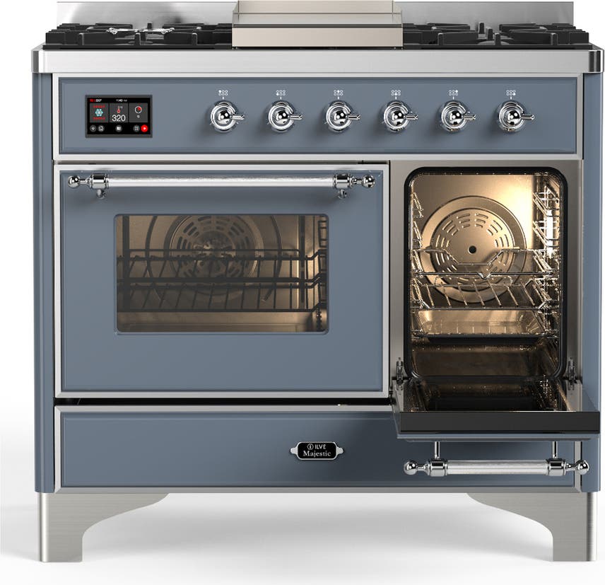 Ilve UMD40FNR3BGC Blue Grey With Chrome Trim, Natural Gas