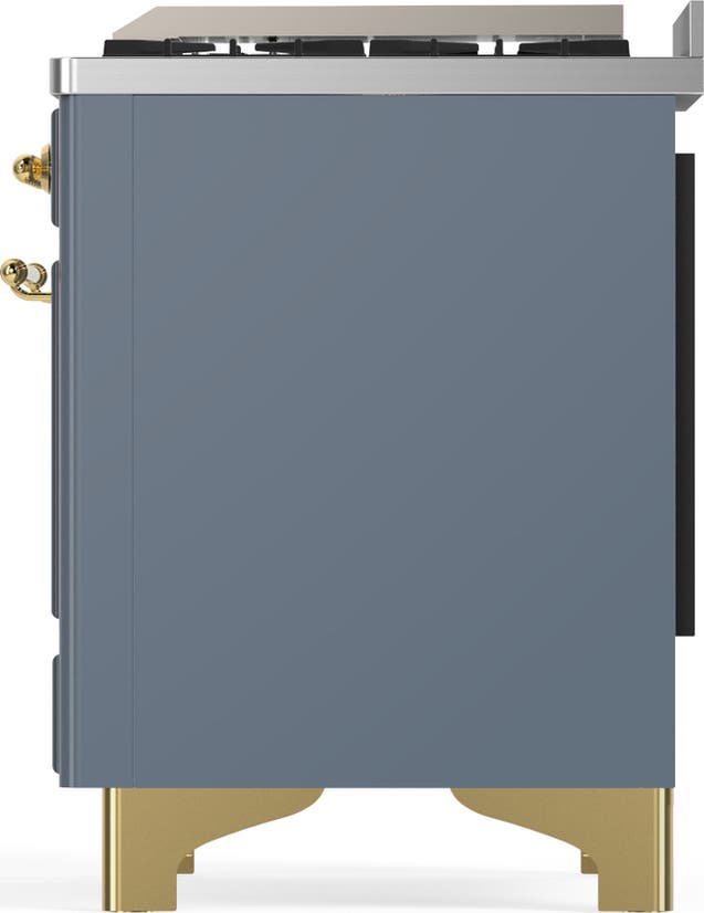 Ilve UMD40FNR3BGG Blue Grey With Brass Trim, Natural Gas