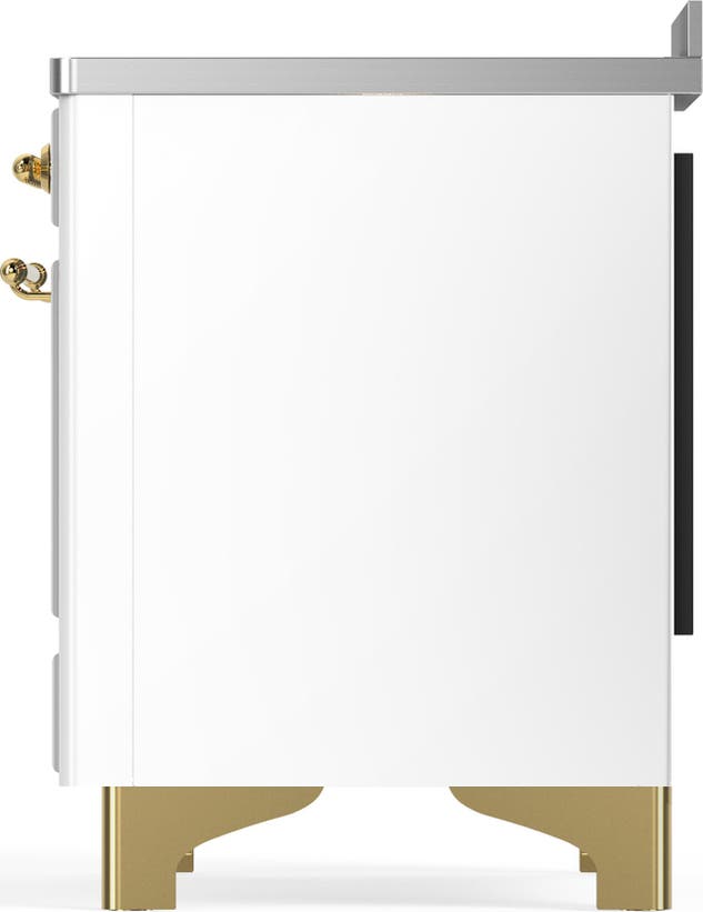 Ilve UMIB48QNR3WHG White With Brass Trim