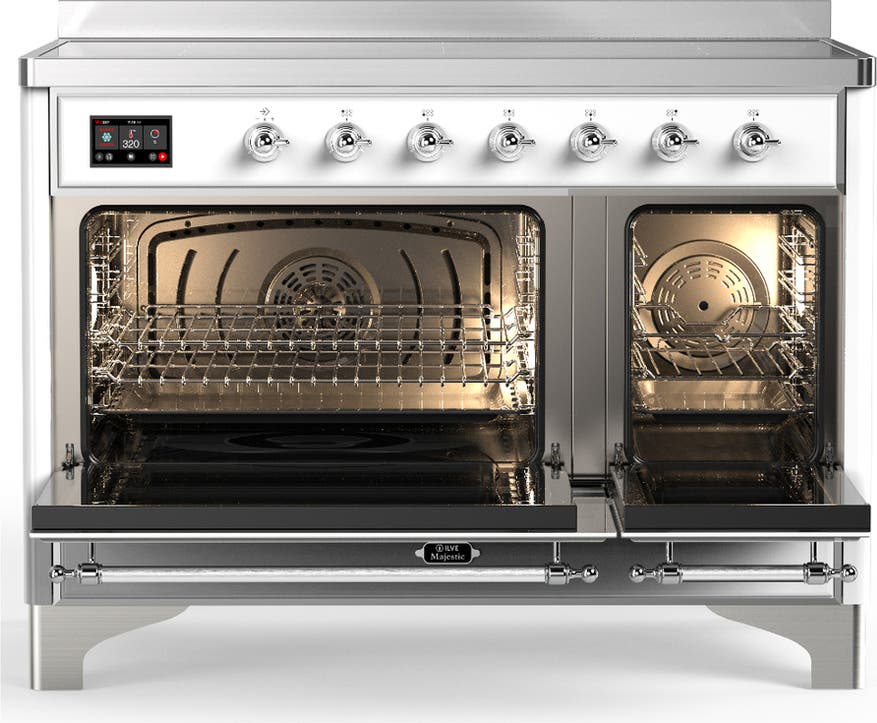 Ilve UMIB48QNR3WHC White With Chrome Trim