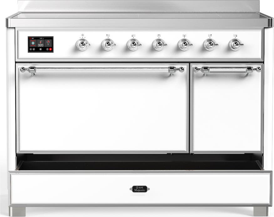 Ilve UMIB48QNR3WHC White With Chrome Trim