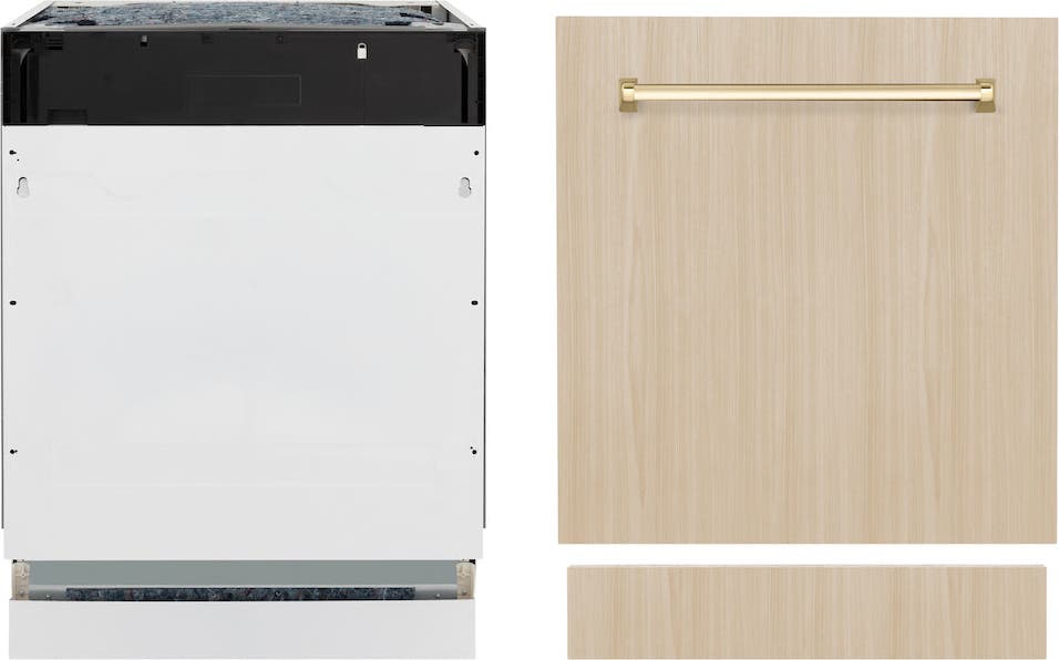 Zline DWVZ24G Panel Ready With Polished Gold Handle