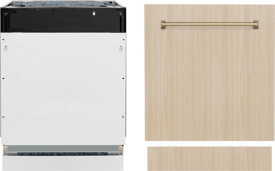 Zline DWVZ24CB Panel Ready With Champagne Bronze Handle