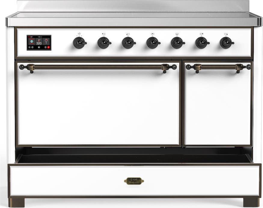 Ilve UMIB48QNR3WHB White With Burnished Trim