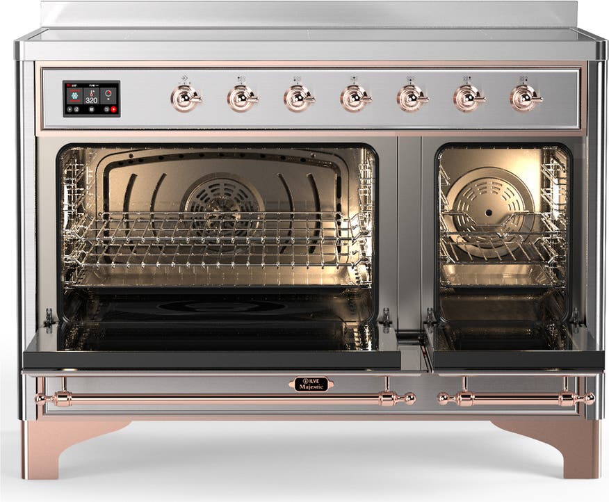 Ilve UMIB48QNR3SSP Stainless Steel With Copper Trim