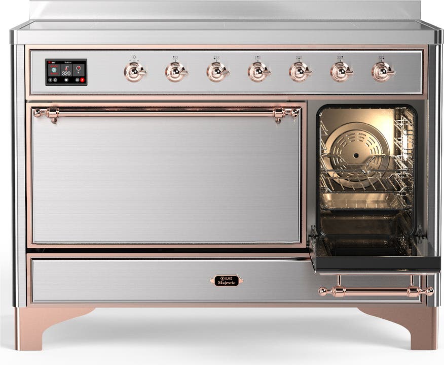 Ilve UMIB48QNR3SSP Stainless Steel With Copper Trim