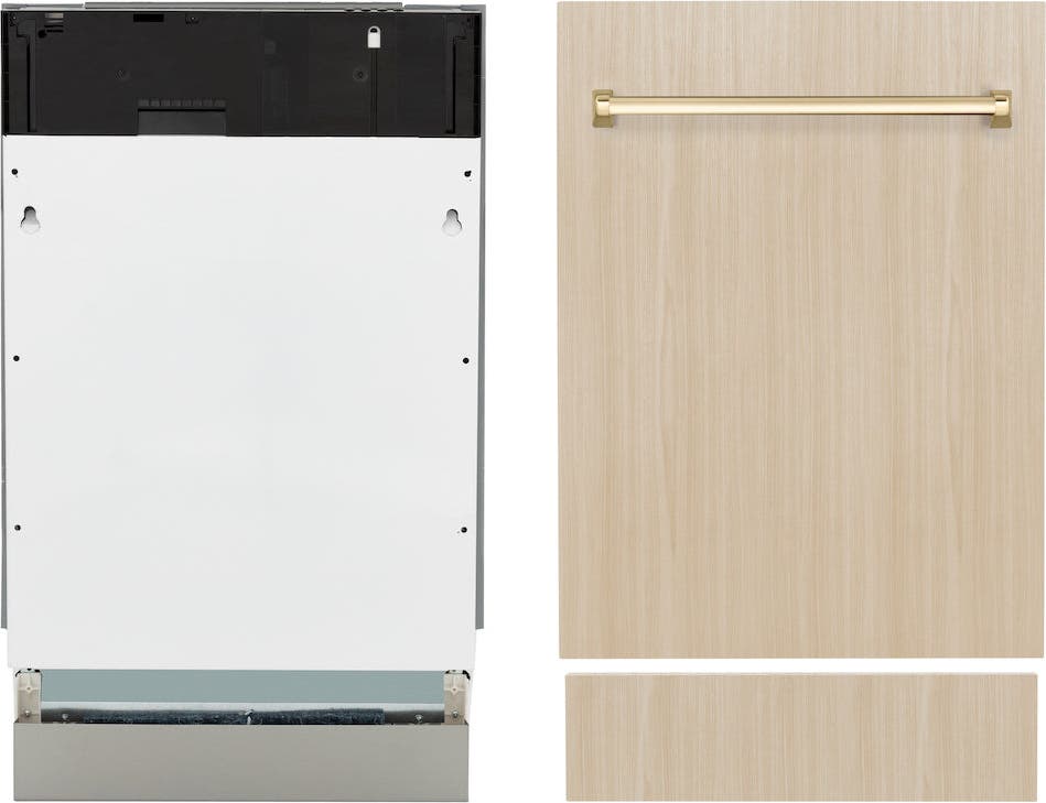 Zline DWVZ18G Panel Ready With Polished Gold Handle