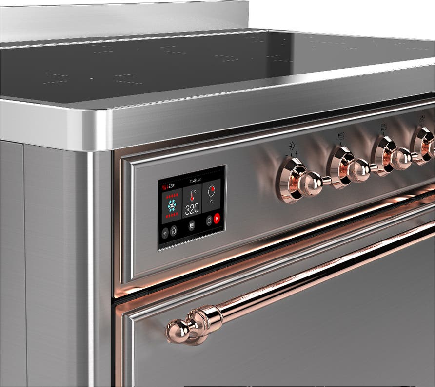 Ilve UMIB48QNR3SSP Stainless Steel With Copper Trim