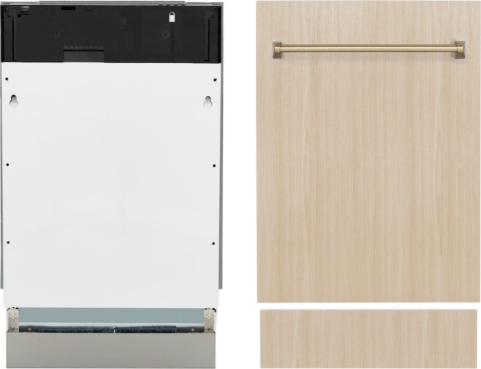 Zline DWVZ18CB Panel Ready With Champagne Bronze Handle