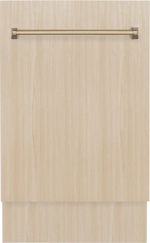 Zline DWVZ18CB Panel Ready With Champagne Bronze Handle