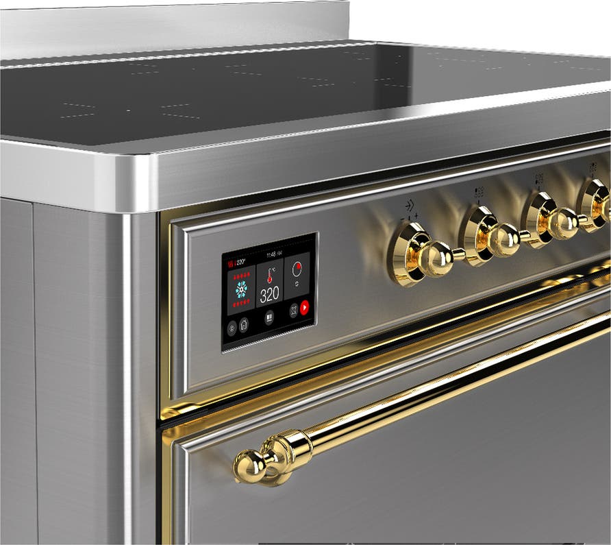 Ilve UMIB48QNR3SSG Stainless Steel With Brass Trim