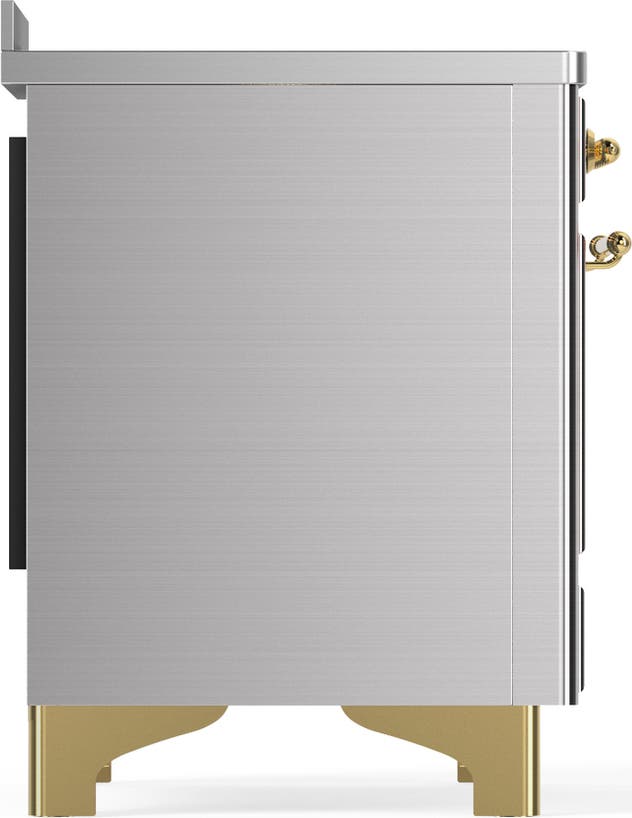 Ilve UMIB48QNR3SSG Stainless Steel With Brass Trim