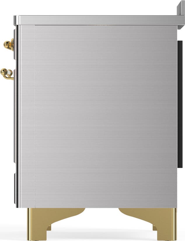 Ilve UMIB48QNR3SSG Stainless Steel With Brass Trim