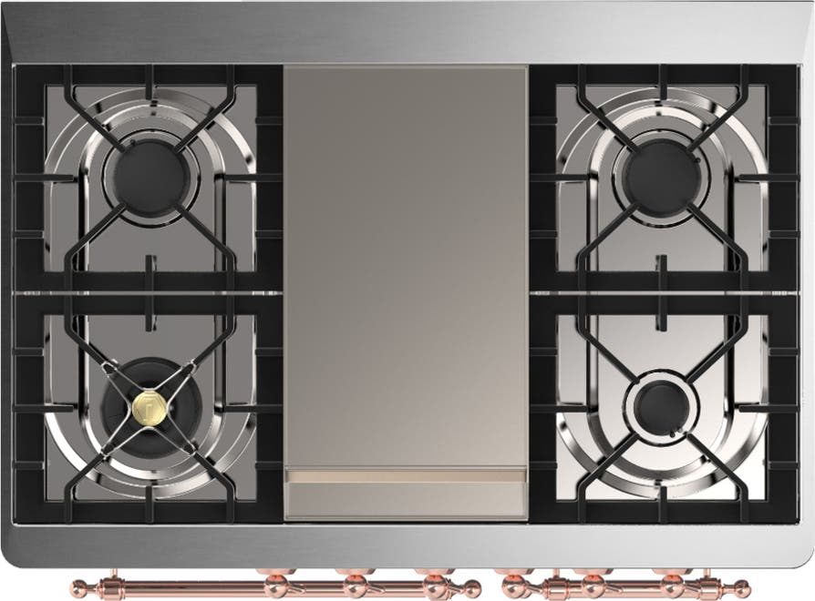 Ilve UMD40FNR3BKPLP Glossy Black With Copper Trim, Liquid Propane