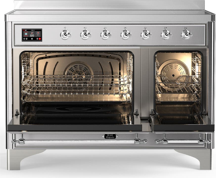 Ilve UMIB48QNR3SSC Stainless Steel With Chrome Trim
