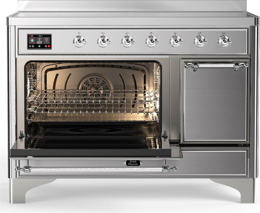 Ilve UMIB48QNR3SSC Stainless Steel With Chrome Trim