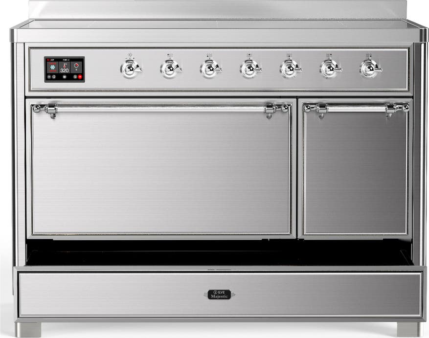 Ilve UMIB48QNR3SSC Stainless Steel With Chrome Trim