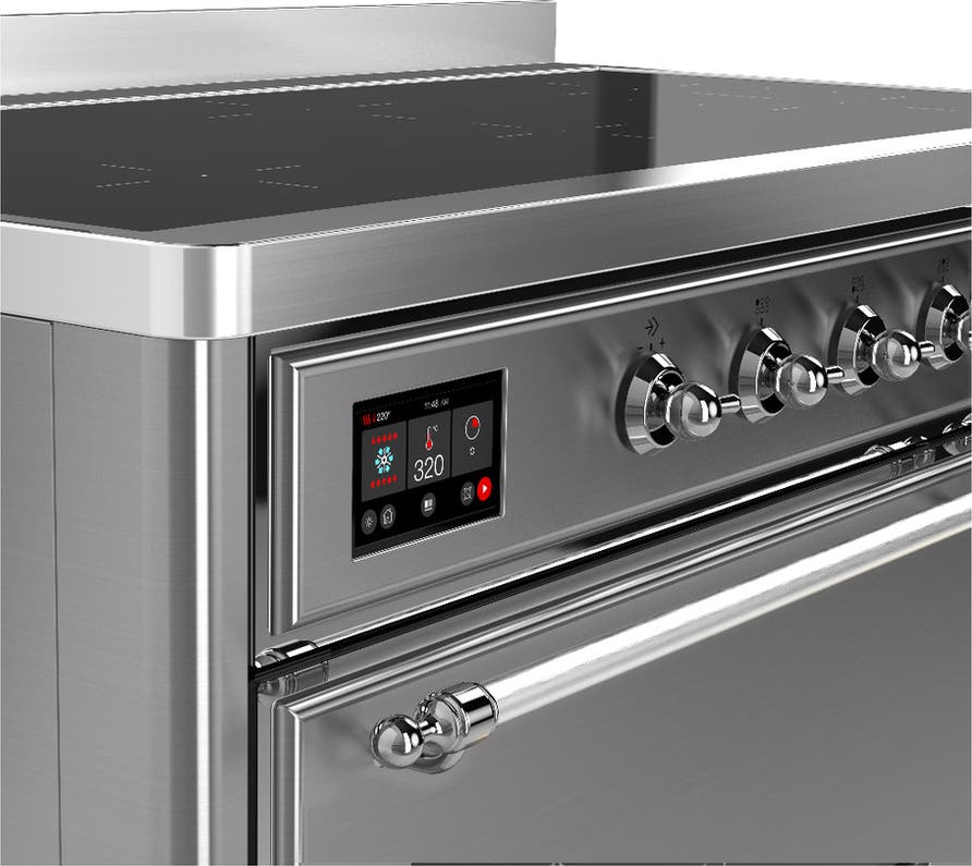 Ilve UMIB48QNR3SSC Stainless Steel With Chrome Trim