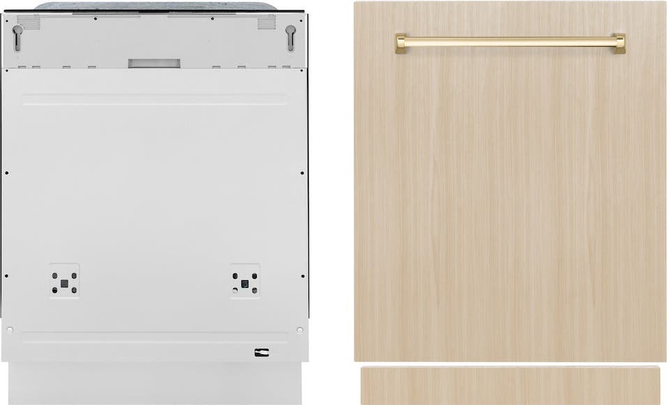 Zline DWMTZ24G Panel Ready With Polished Gold Handle
