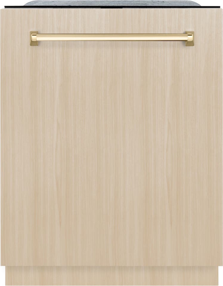 Zline DWMTZ24G Panel Ready With Polished Gold Handle