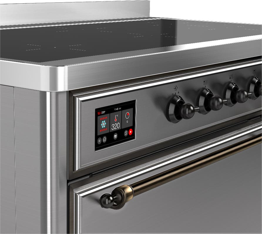 Ilve UMIB48QNR3SSB Stainless Steel With Burnished Trim