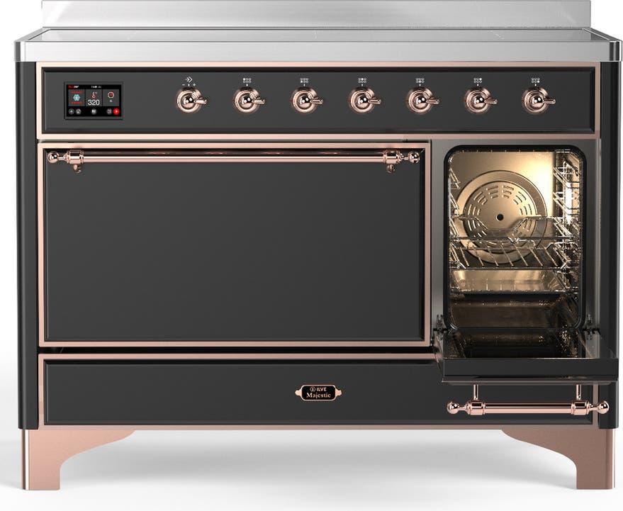 Ilve UMIB48QNR3MGP Matte Graphite With Copper Trim