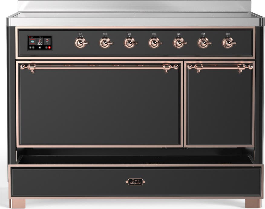 Ilve UMIB48QNR3MGP Matte Graphite With Copper Trim