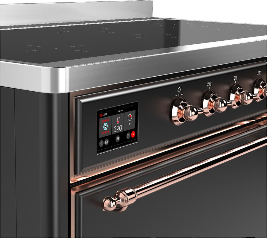 Ilve UMIB48QNR3MGP Matte Graphite With Copper Trim