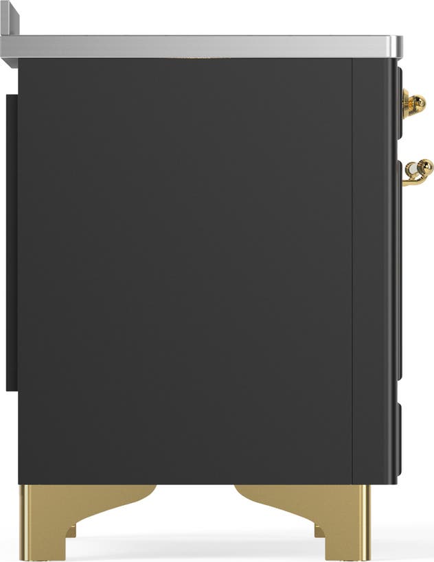 Ilve UMIB48QNR3MGG Matte Graphite With Brass Trim