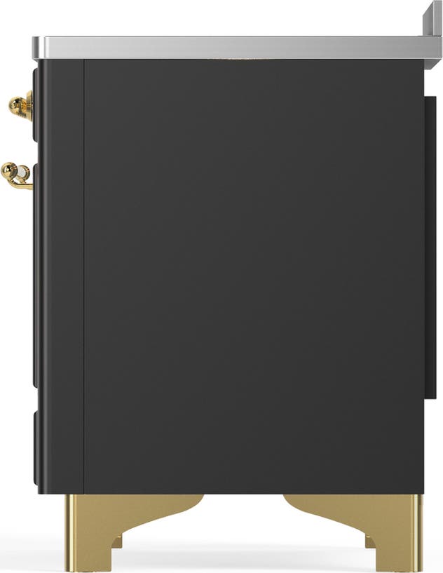 Ilve UMIB48QNR3MGG Matte Graphite With Brass Trim