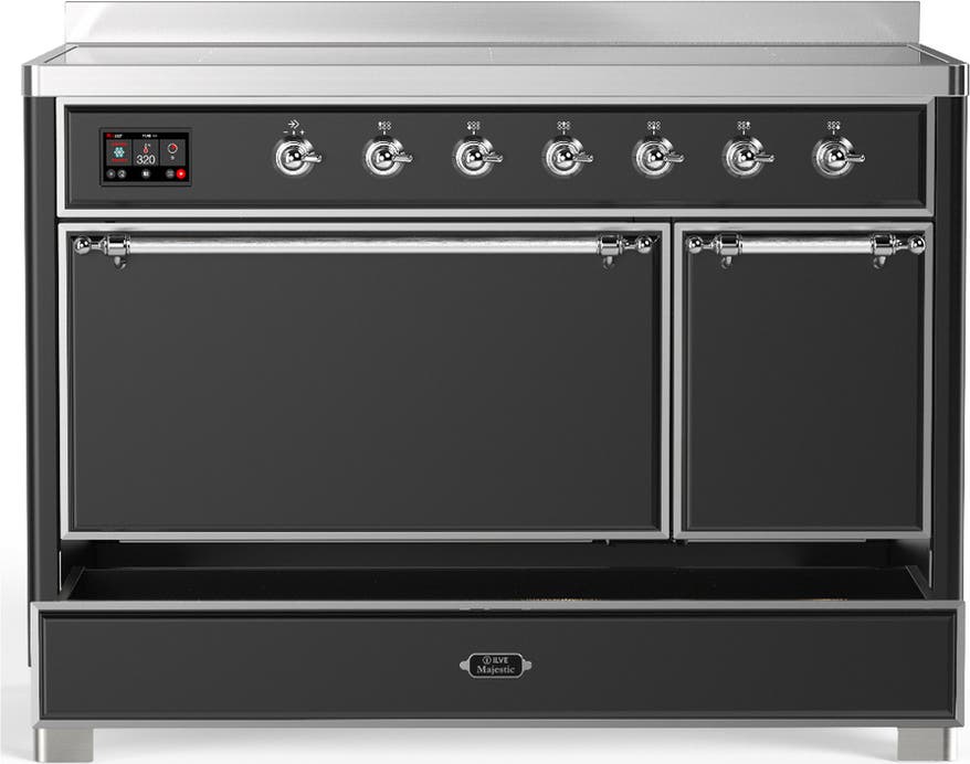Ilve UMIB48QNR3MGC Matte Graphite With Chrome Trim