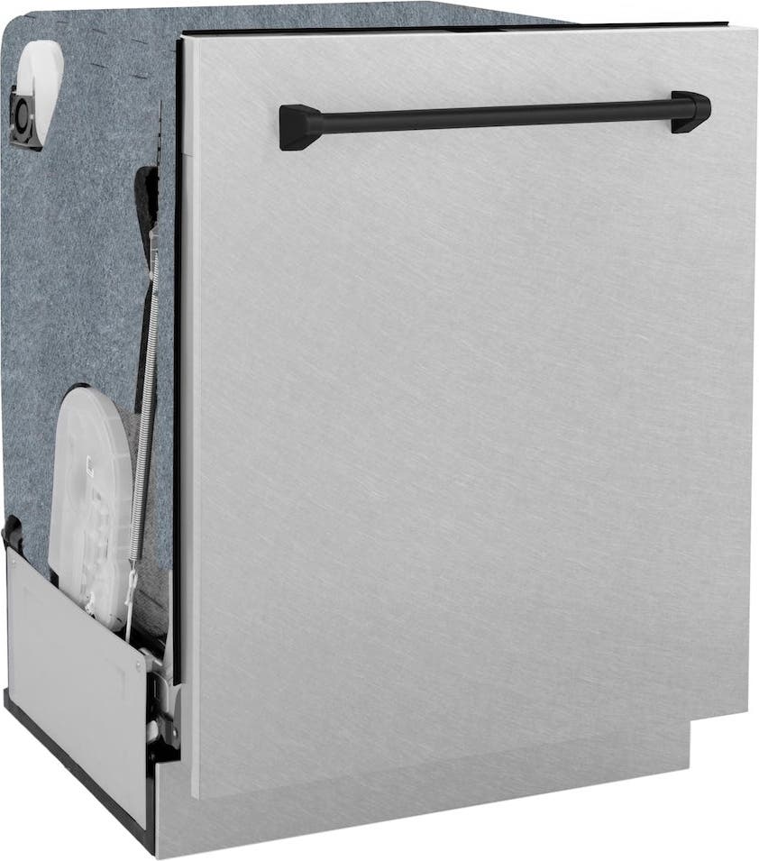 Zline DWMTZSN24MB Durasnow Stainless Steel With Matte Black Handle, ...